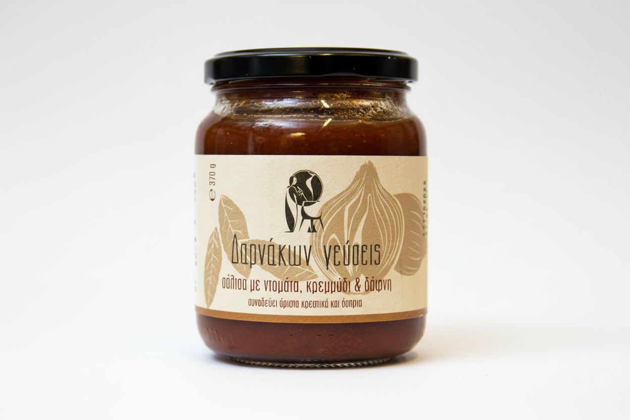 Σάλτσα με Κρεμμύδι & Δάφνη 370g | Δαρνάκων Γεύσεις Σερρών-paradosiakopantopoleio.com-serres