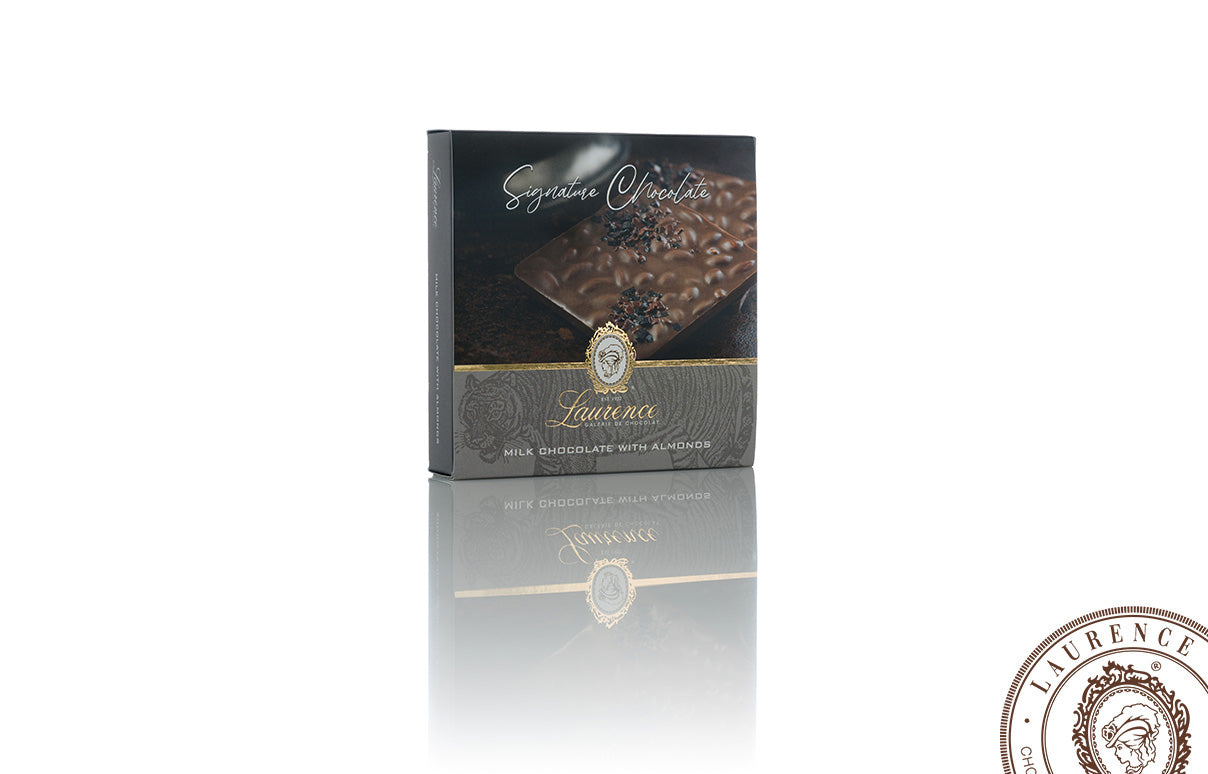 Σοκολάτα γάλακτος Laurence Signature με αμύγδαλα 100g
