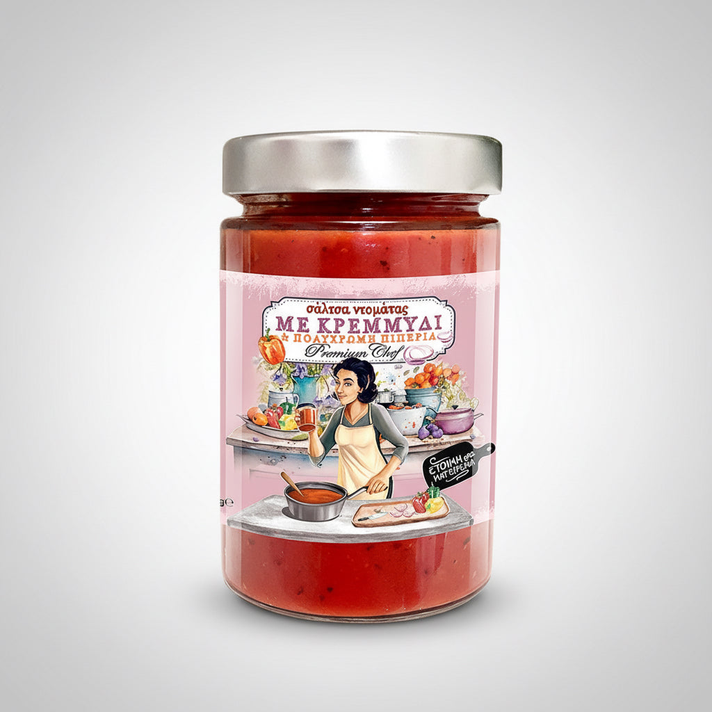 Σάλτσα με Κρεμμύδι & Πολύχρωμη Πιπεριά 370g | Premium Chef