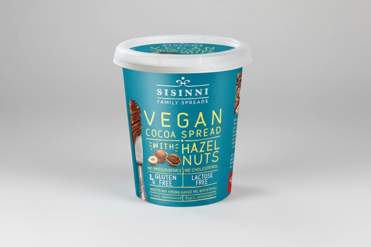 Νηστίσιμη Κρέμα Κακάο Με Φουντούκια Vegan Sissini -paradosiakopantopoleio.com