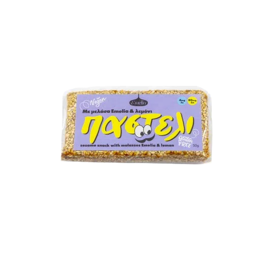 Παστέλι με λεμόνι & μελάσα 50γρ - Emelia
