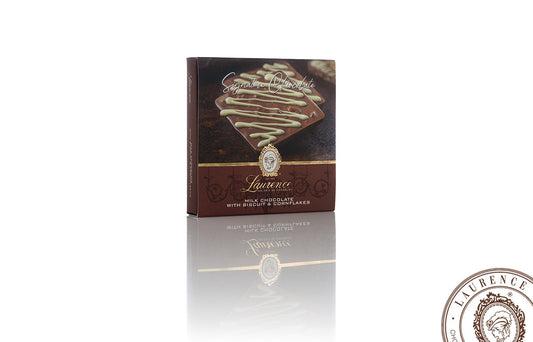 Σοκολάτα Γάλακτος με Μπισκότο &amp; Corn Flakes 100g | Laurence Signature