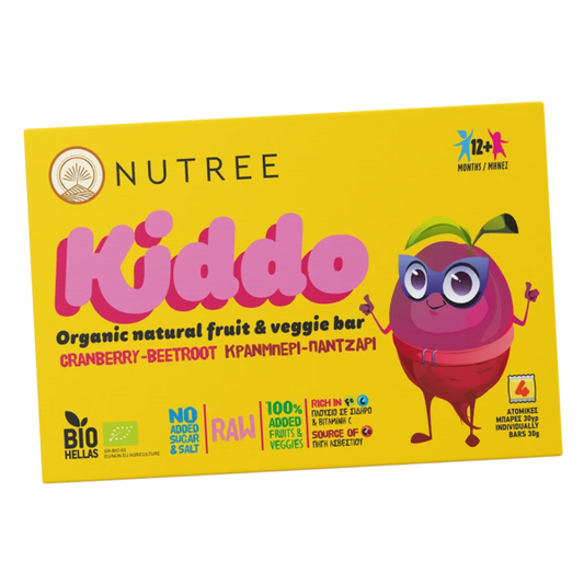 Βιολογική Μπάρα με Cranberry & Πατζάρι-Nutree Kiddo (4x30γρ)