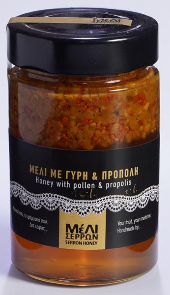 Μέλι με Γύρη & Πρόπολη ΄΄Μέλι Σερρών΄΄ 250g