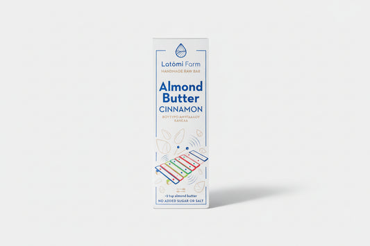 Raw Energy Bar 50g | Βούτυρο Αμυγδάλου & Κανέλα | Latomi Farm