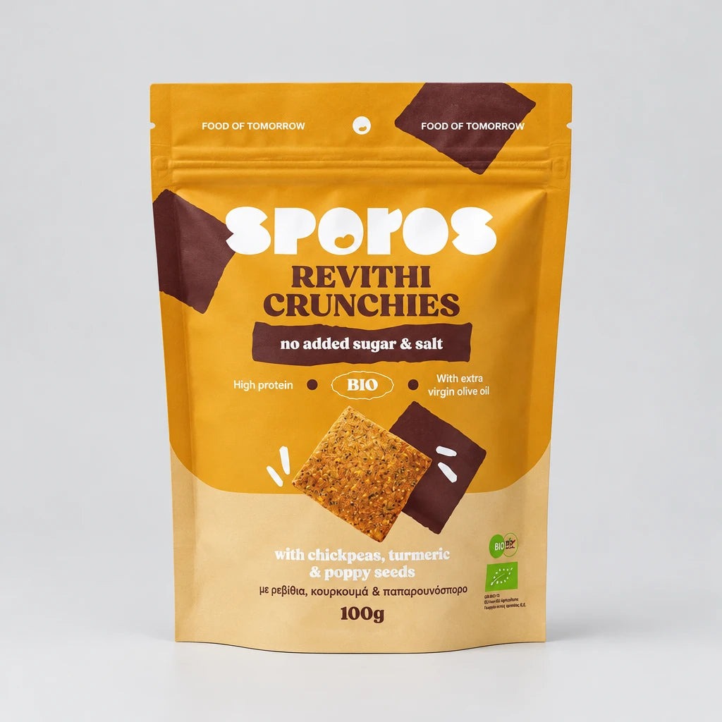 sporos revithi crunchies αλμυρα krakers revithiou me koukouma kai dyosmo συσκευασια 85g