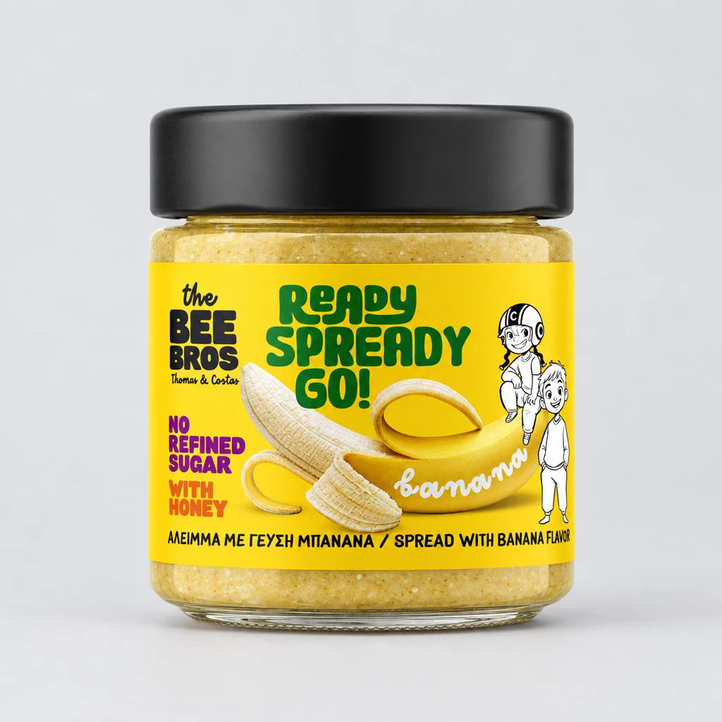 THE BEE BROS SPREADY αλειμμα μελιου με γευση μπανανα 300g βαζο