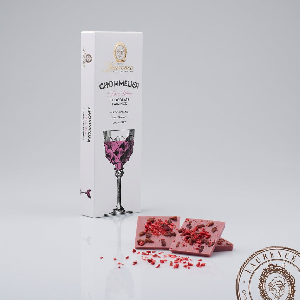laurence chommelier sokolata ruby me rodi kai fraoula gia rose krasi
