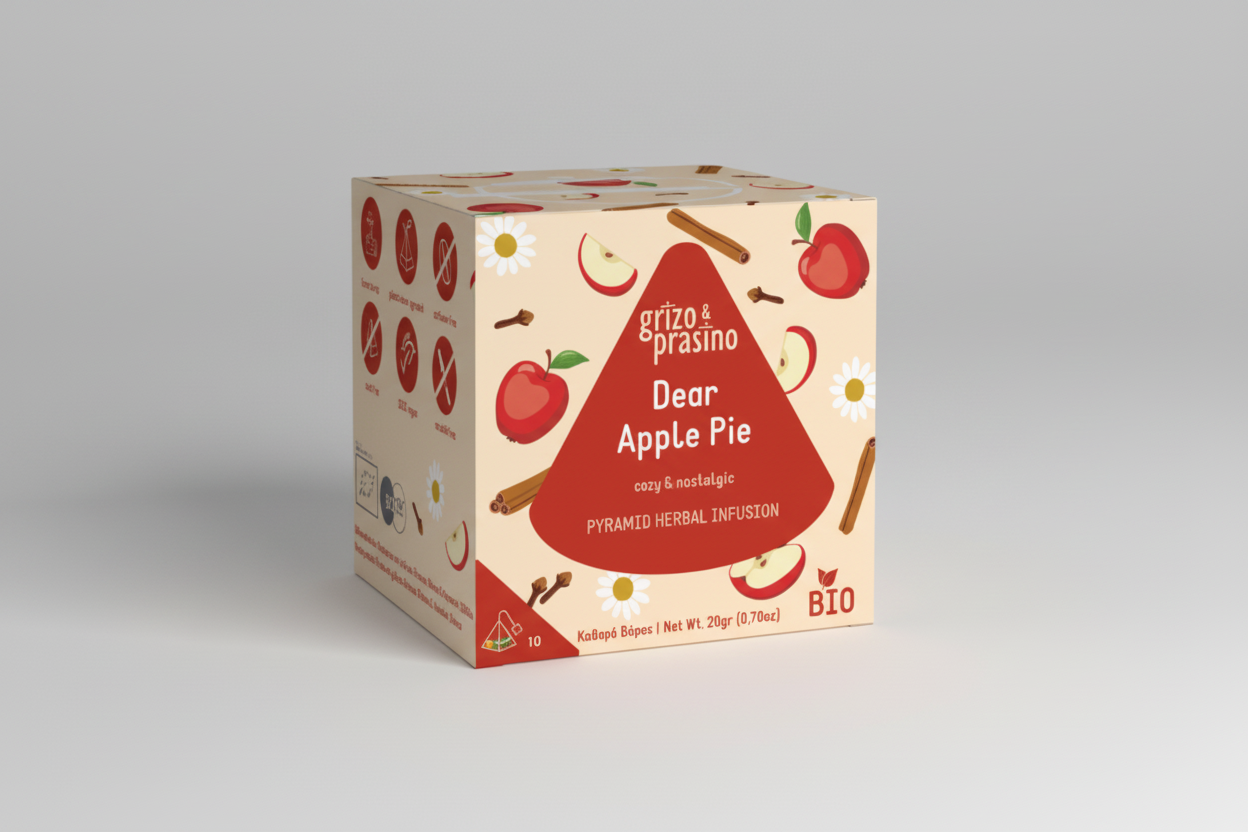 Dear Apple Pie | Βιολογικό Ρόφημα Μήλο & Κανέλα |Grizo & Prasino