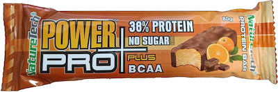 Μπάρα Πρωτεΐνης Choco Orange Smoothie Χωρίς Ζάχαρη ''Power Pro'' 80γρ
