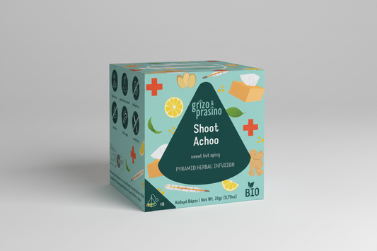 Shoot Achoo | Βιολογικό Τσάι με Τζίντζερ & Λεμόνι | Grizo & Prasino
