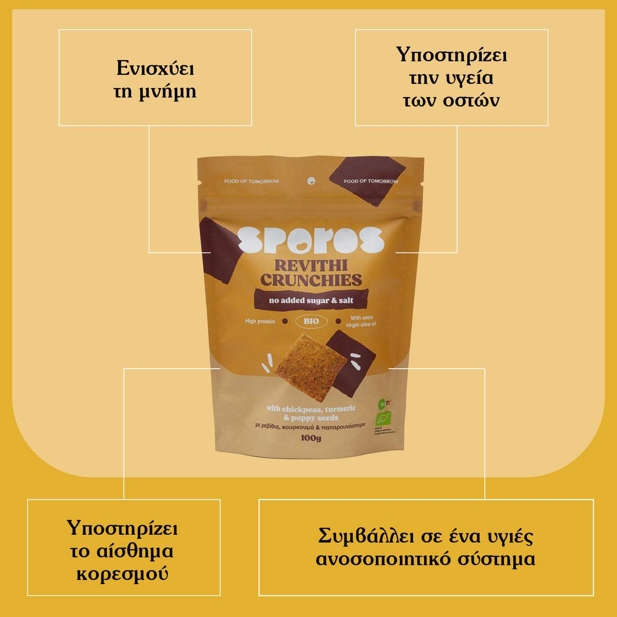 sporos revithi crunchies αλμυρα krakers revithiou me koukouma kai dyosmo συσκευασια 85g